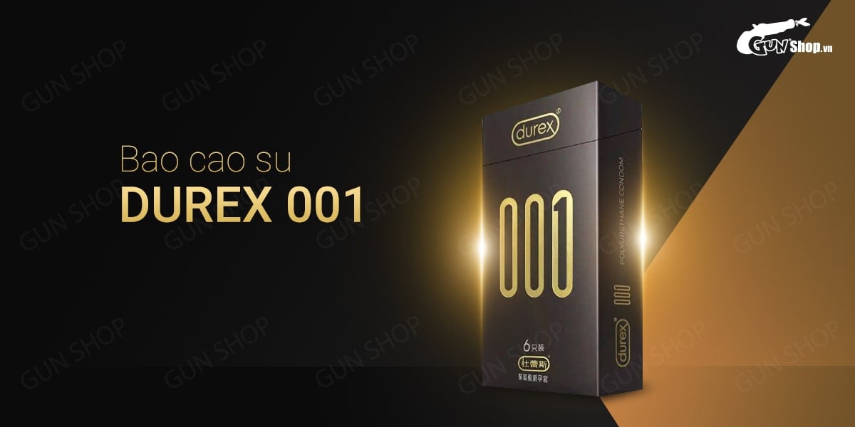 Bao cao su Durex 001 - Siêu mỏng, 54mm - Hộp 6 cái