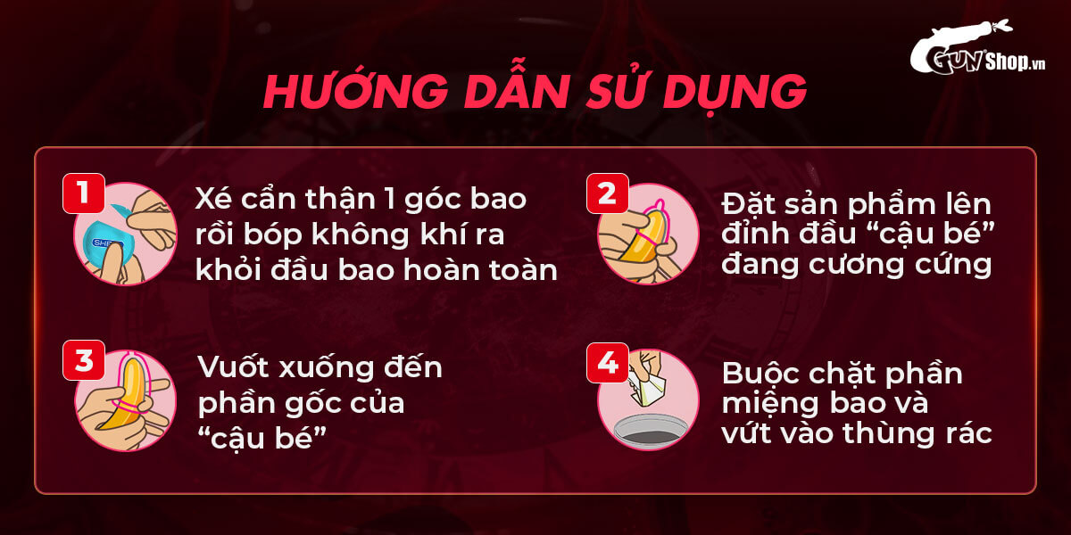 hướng dẫn sử dụng bao cao su Feel Euphoria 4 in 1