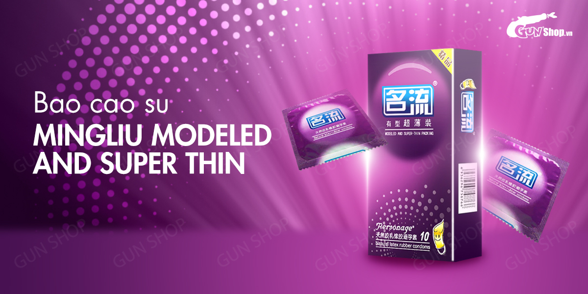 Bao cao su Mingliu Modeled And Super Thin - Siêu mỏng, hiện đại - Hộp 10 cái