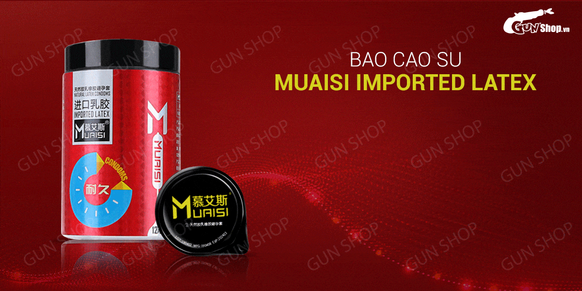 Bao cao su Muaisi Imported Latex Red chính hãng giá rẻ tại Gunshop