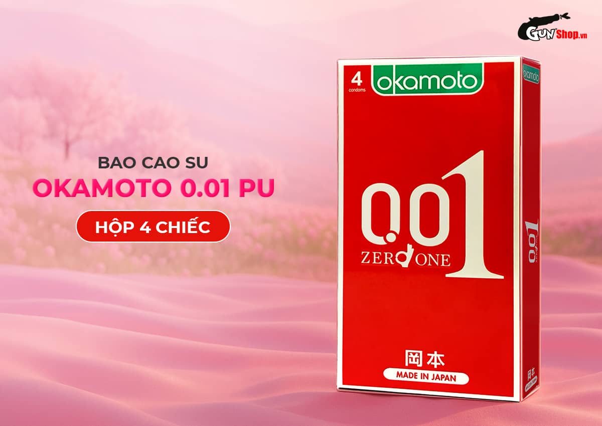 Bao cao su Okamoto 0.01 PU chính hãng tại Gunshop