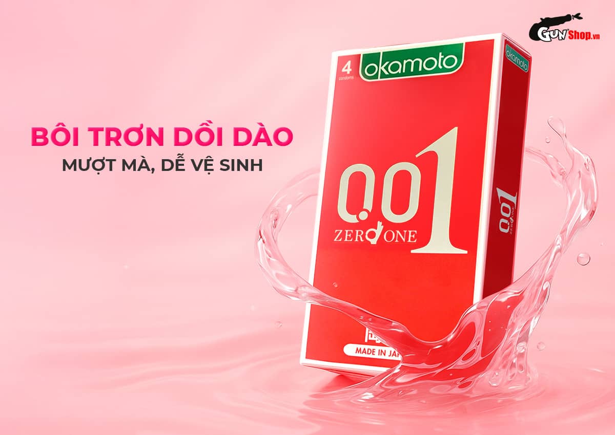 Bao cao su Okamoto 0.01 PU chính hãng tại Gunshop