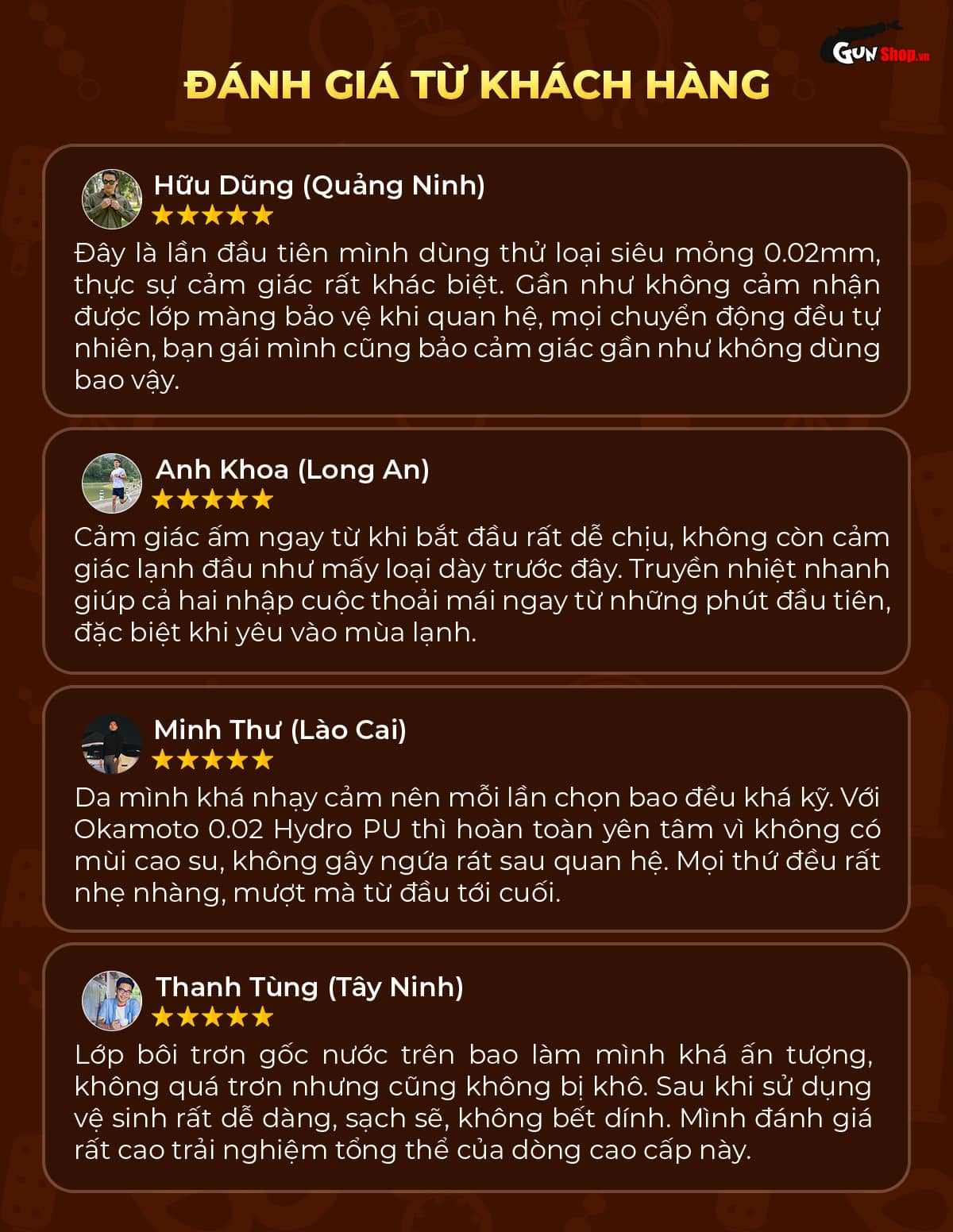 Đánh giá từ khách hàng về Bao cao su Okamoto 0.02 Hydro PU