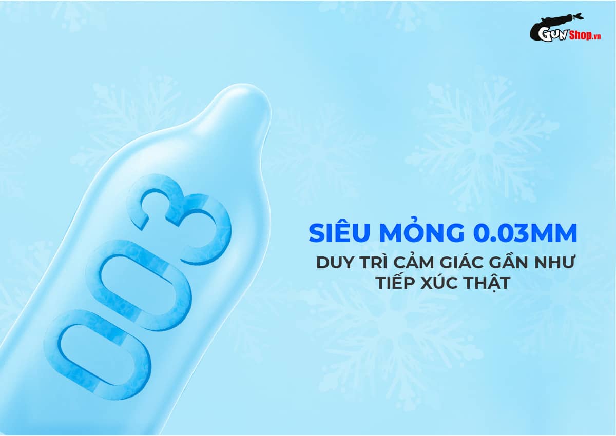 Bao cao su Okamoto 0.03 Cool chính hãng tại Gunshop
