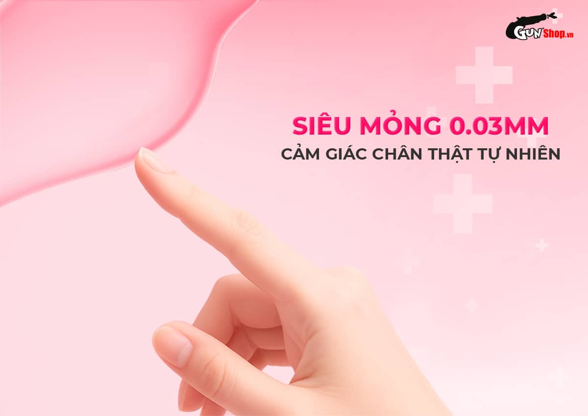 Bao cao su Okamoto 0.03 Hyaluronic Acid chính hãng giá tốt tại Gunshop