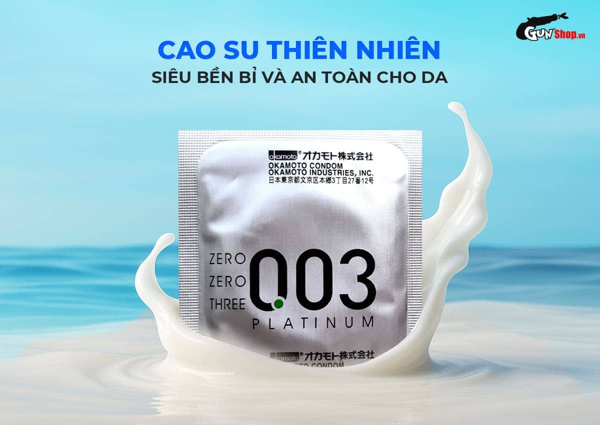 Bao cao su Okamoto 0.03 Platinum chính hãng tại Gunshop