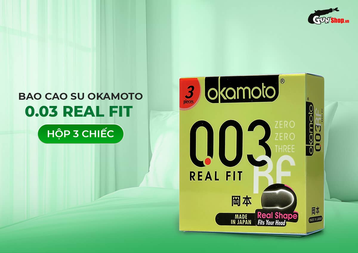 Bao cao su Okamoto 0.03 Real Fit chính hãng tại Gunshop