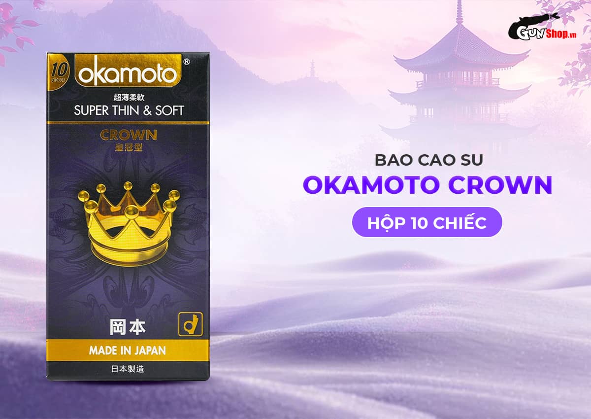 Bao cao su Okamoto Crown chính hãng giá tốt tại Gunshop