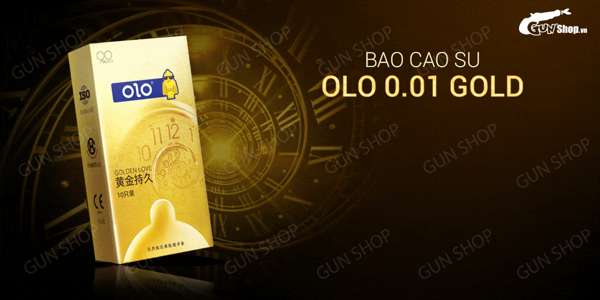 Bao cao su OLO 0.01 Gold chính hãng giá rẻ tại Gunshop