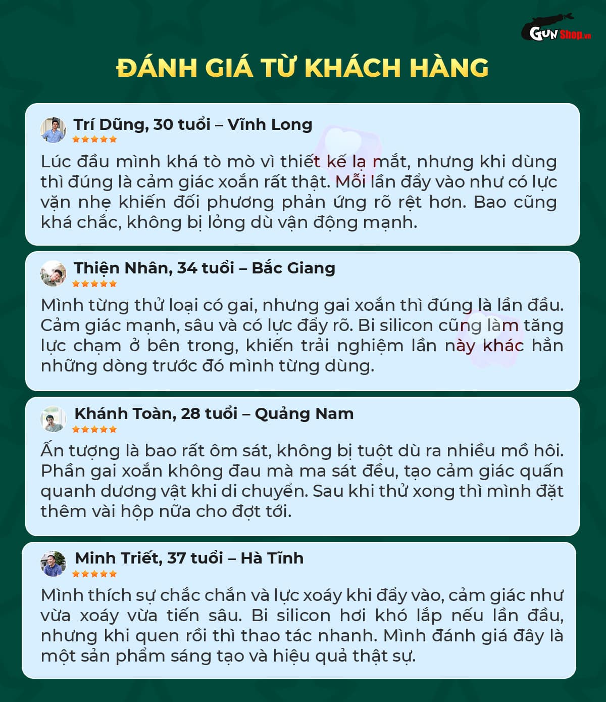 Đánh giá từ người dùng nam về bao cao su OLO Kỳ lân