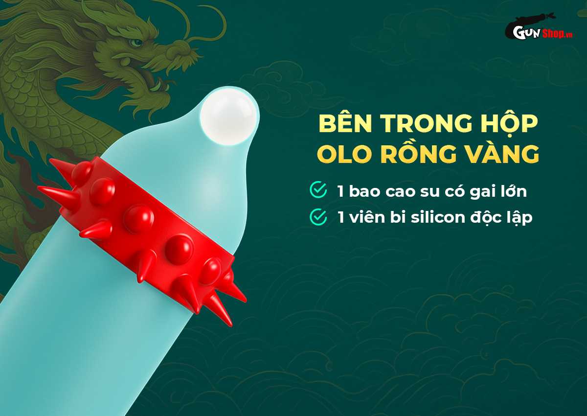 Bao cao su OLO Rồng vàng giá rẻ tại Gunshop