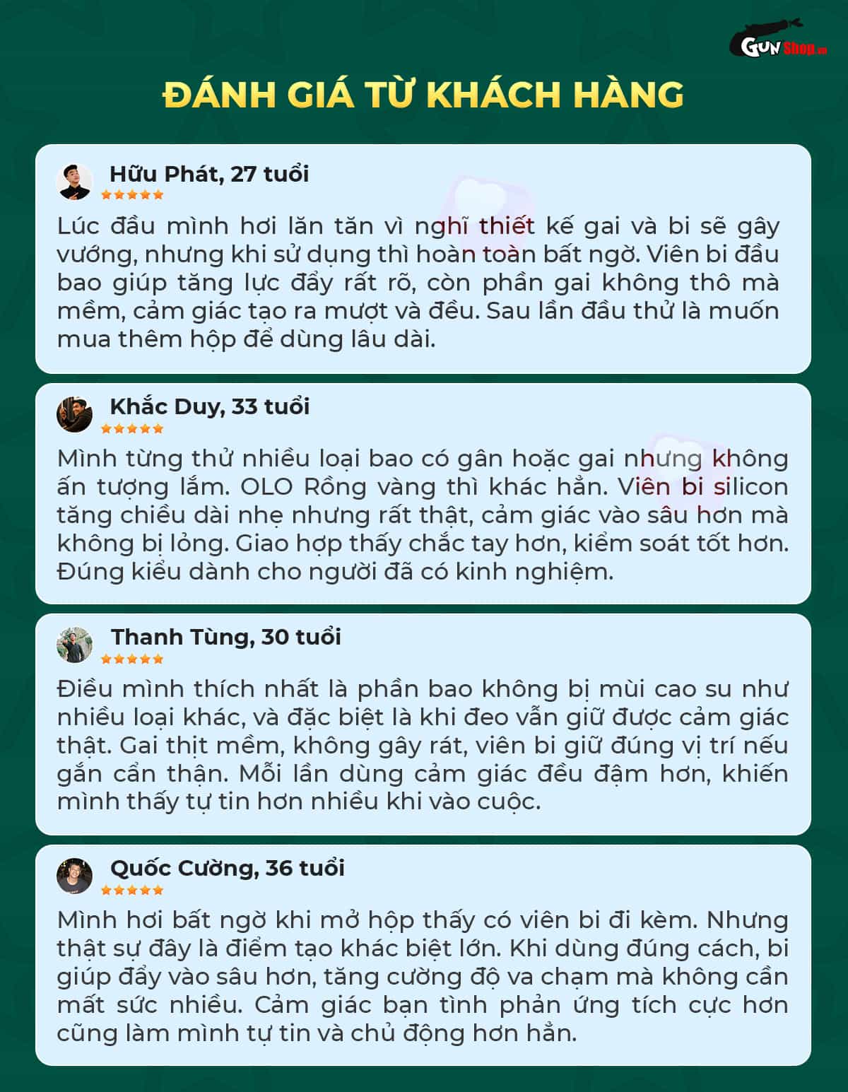 Đánh giá từ người dùng thực tế về bao cao su OLO Rồng vàng