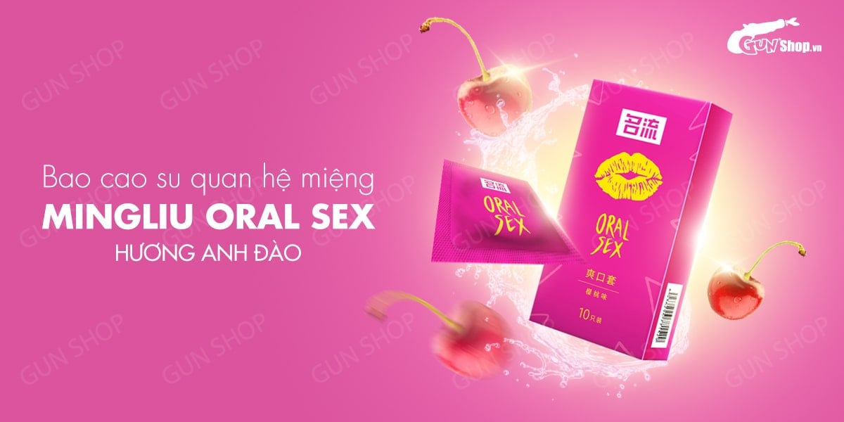 Bao cao su quan hệ miệng Mingliu Oral Sex - Hương anh đào - Hộp 10 cái