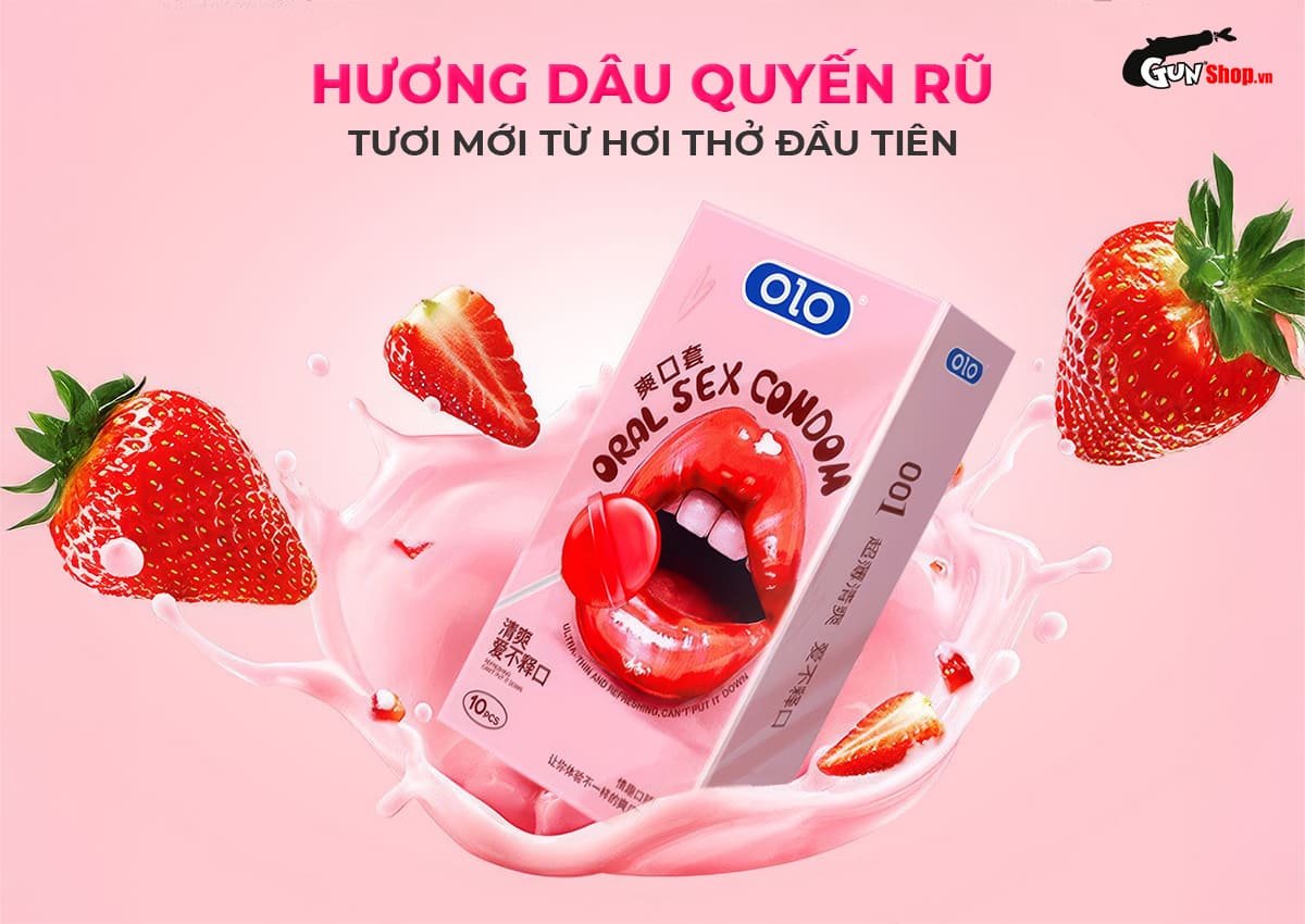 Bao cao su quan hệ miệng OLO Oral Sex chính hãng tại Gunshop