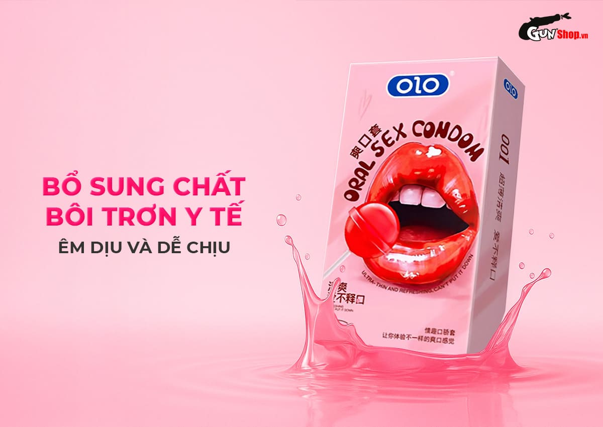 Bao cao su quan hệ miệng OLO Oral Sex chính hãng tại Gunshop
