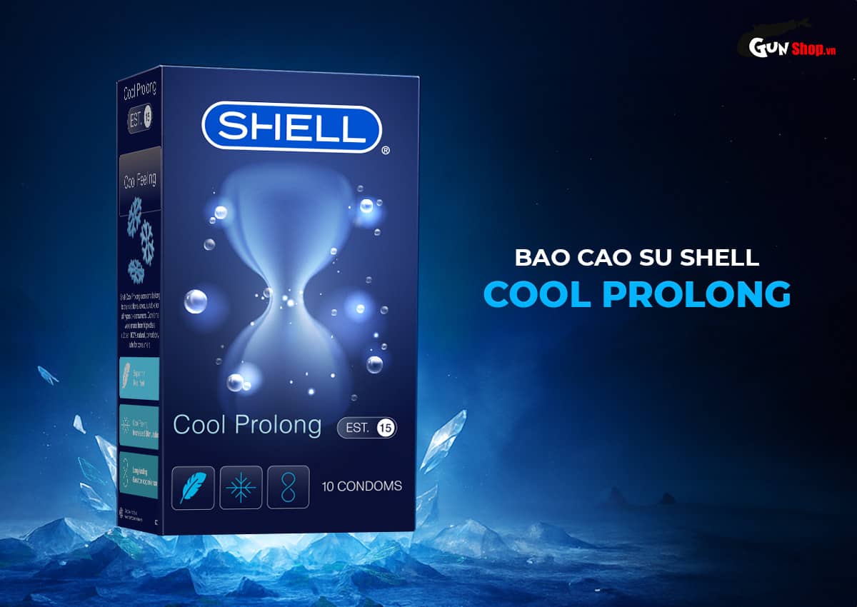 Bao cao su Shell Cool Prolong - Hộp 10 cái chính hãng tại Gunshop
