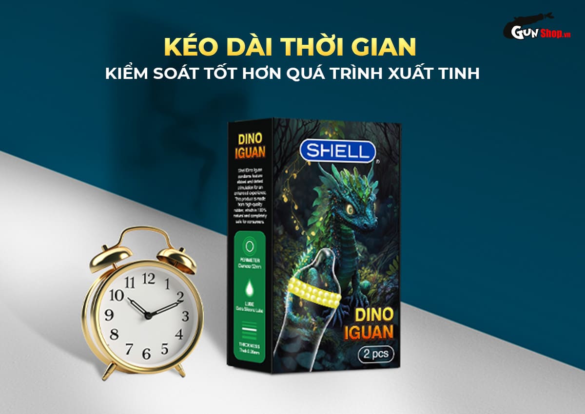 Bao cao su Shell Dino Iguan chính hãng giá rẻ tại Gunshop
