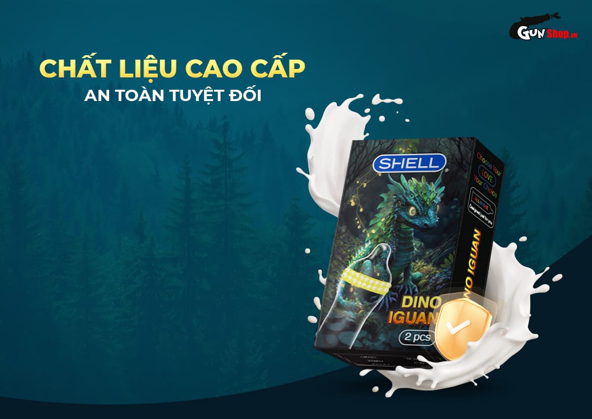 Bao cao su Shell Dino Iguan chính hãng giá rẻ tại Gunshop