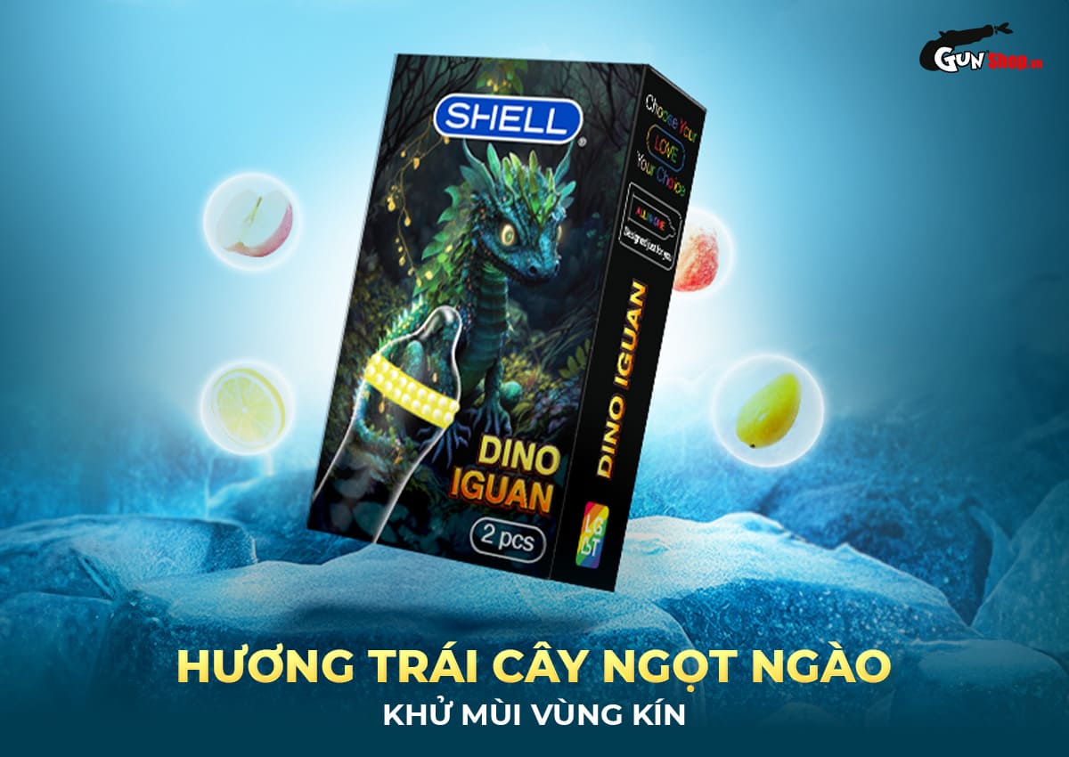 Bao cao su Shell Dino Iguan chính hãng giá rẻ tại Gunshop