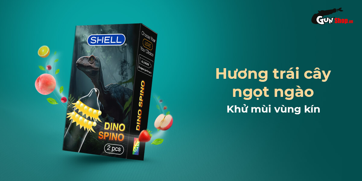 Bao cao su Shell Dino Spino chính hãng, giá rẻ tại Gunshop.vn