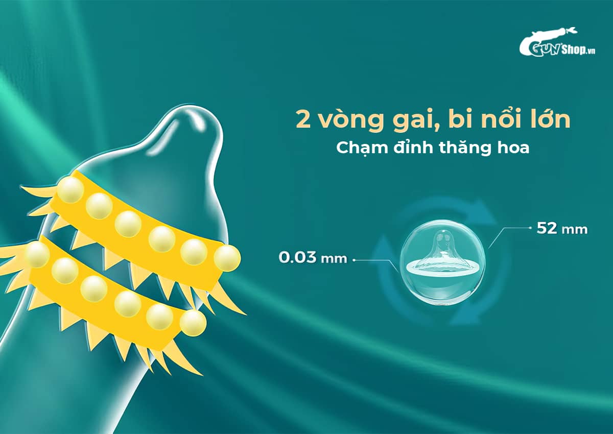 Bao cao su Shell Dino Spino chính hãng, giá rẻ tại Gunshop.vn