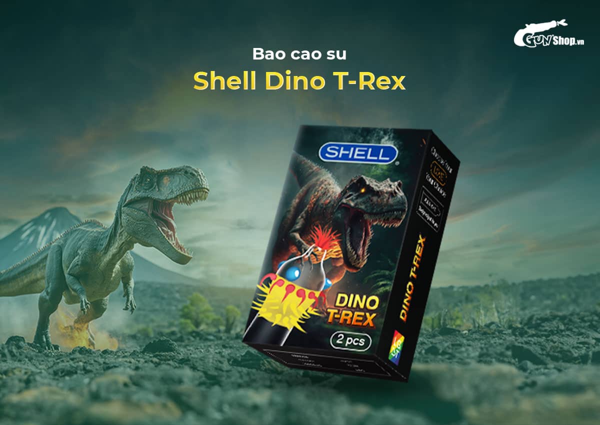 Bao cao su Shell Dino T-rex chính hãng tại Gunshop.vn
