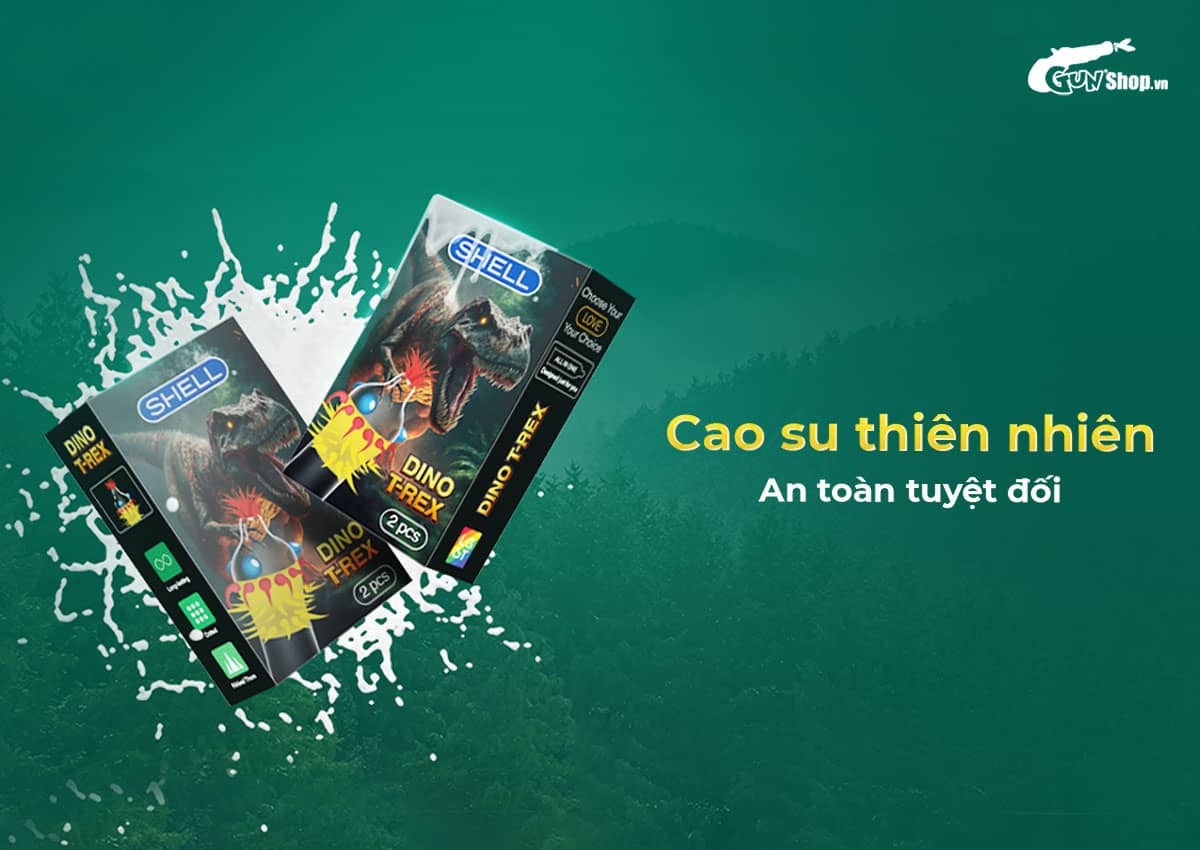 Bao cao su Shell Dino T-rex chính hãng tại Gunshop.vn