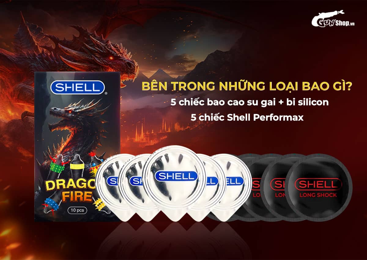 Bao cao su Shell Dragon Fire chính hãng tại Gunshop.vn