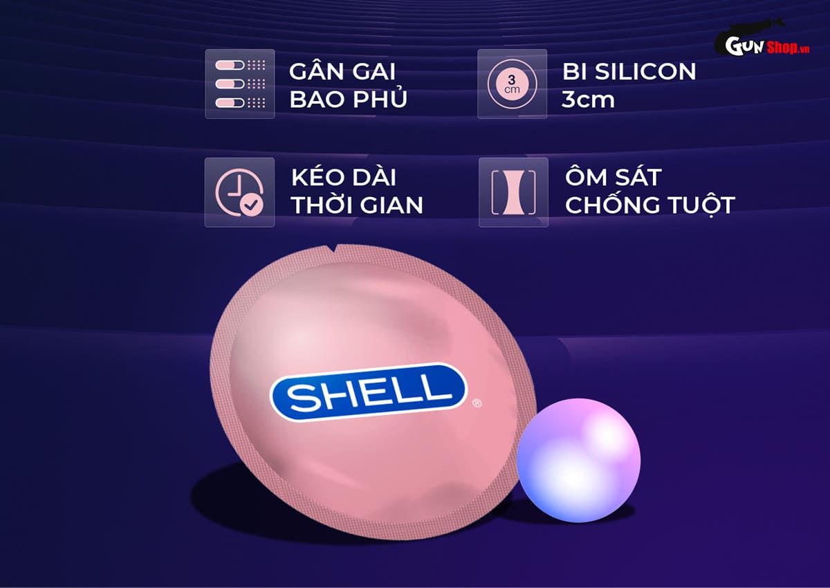 Bao cao su Shell Giant Entering chính hãng tại Gunshop