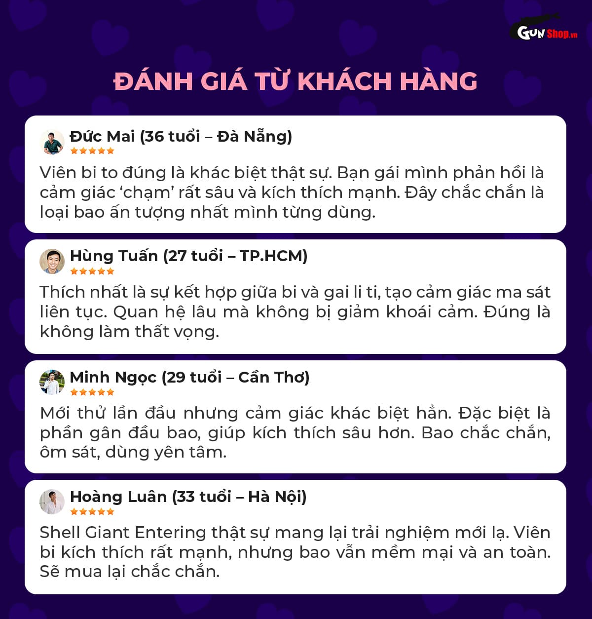 Đánh giá khách hàng thực tế bao cao su Shell Giant Entering