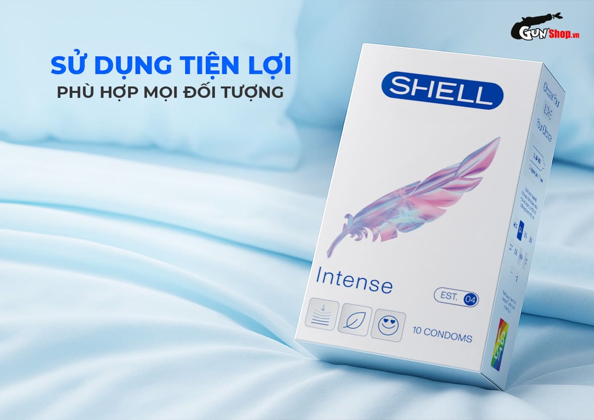 Bao cao su Shell Intense - Hộp 10 cái chính hãng tại Gunshop