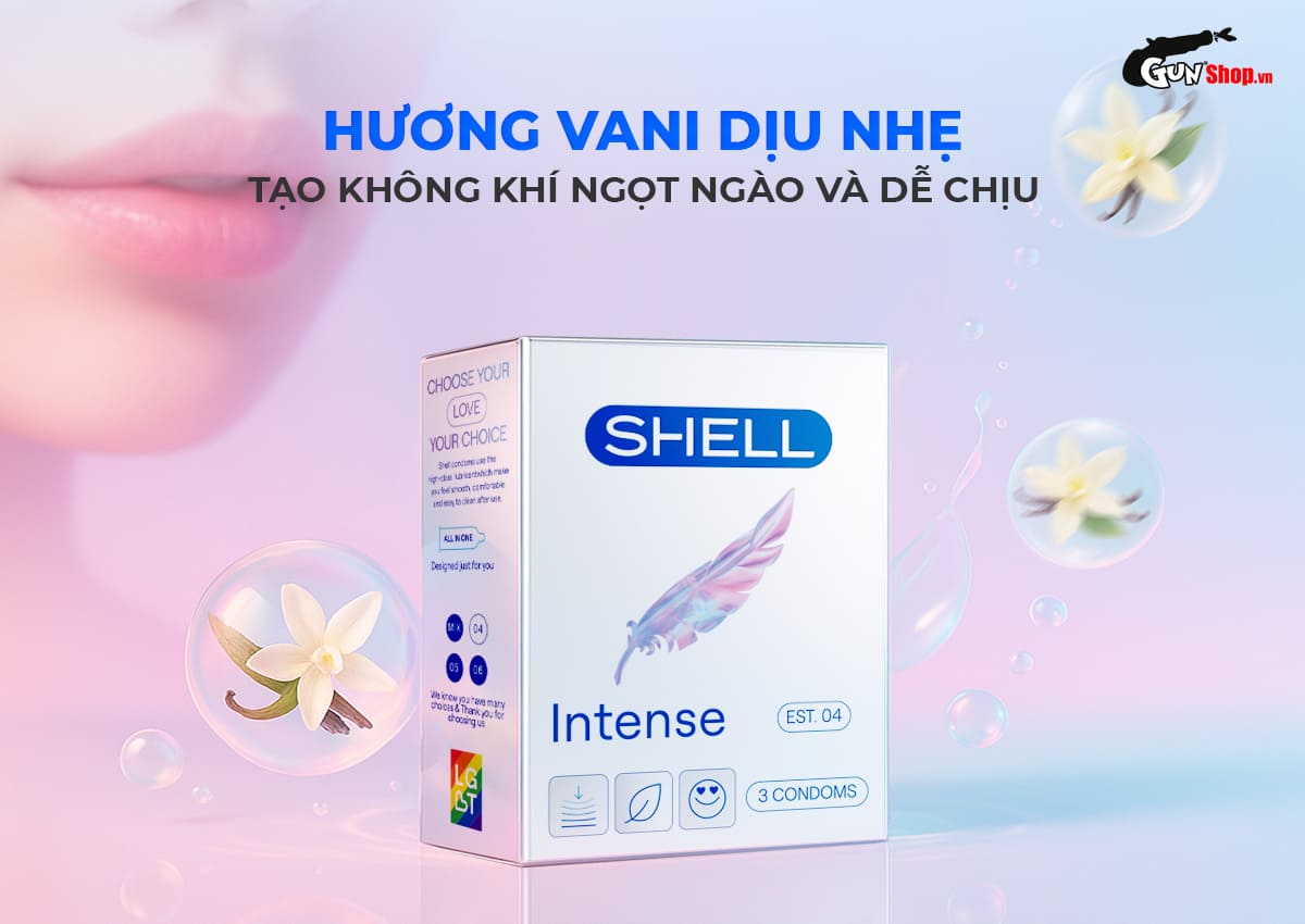 Bao cao su Shell Intense - Hộp 3 cái chính hãng tại Gunshop