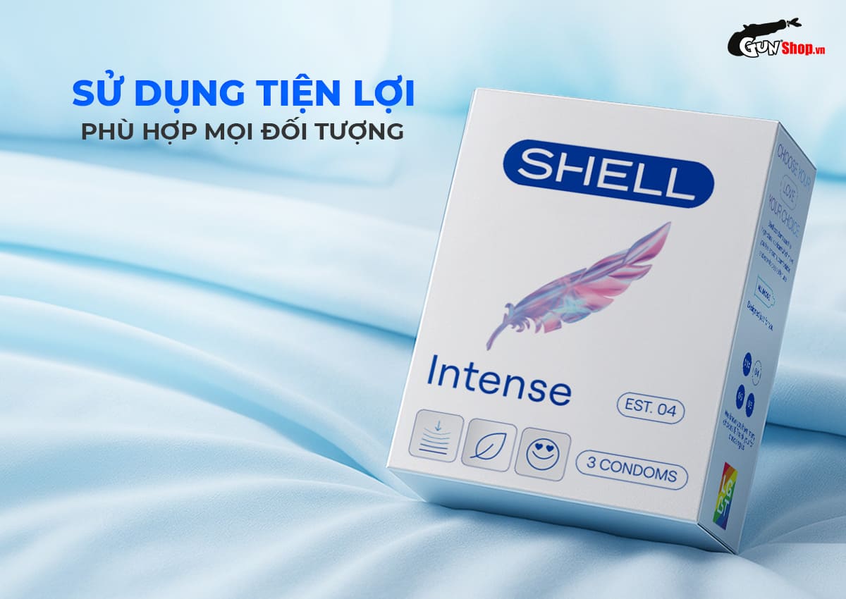 Bao cao su Shell Intense - Hộp 3 cái chính hãng tại Gunshop