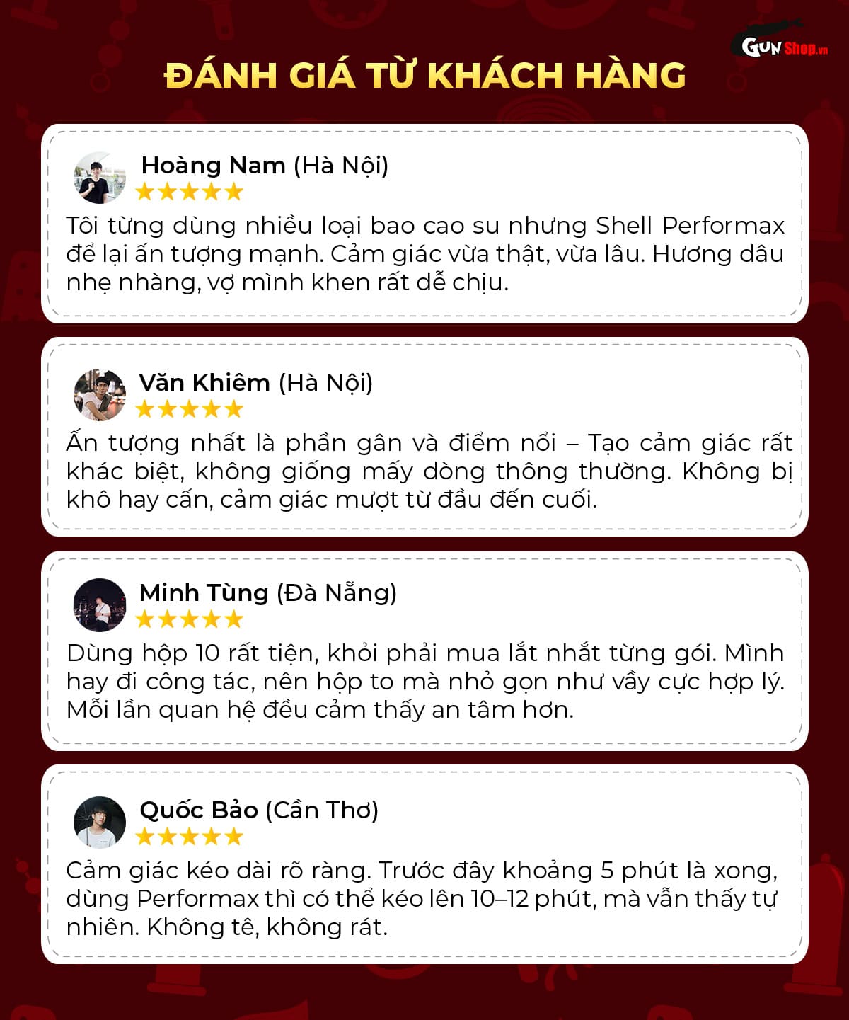 Đánh giá khách hàng bao cao su Shell Performax - Hộp 10 cái