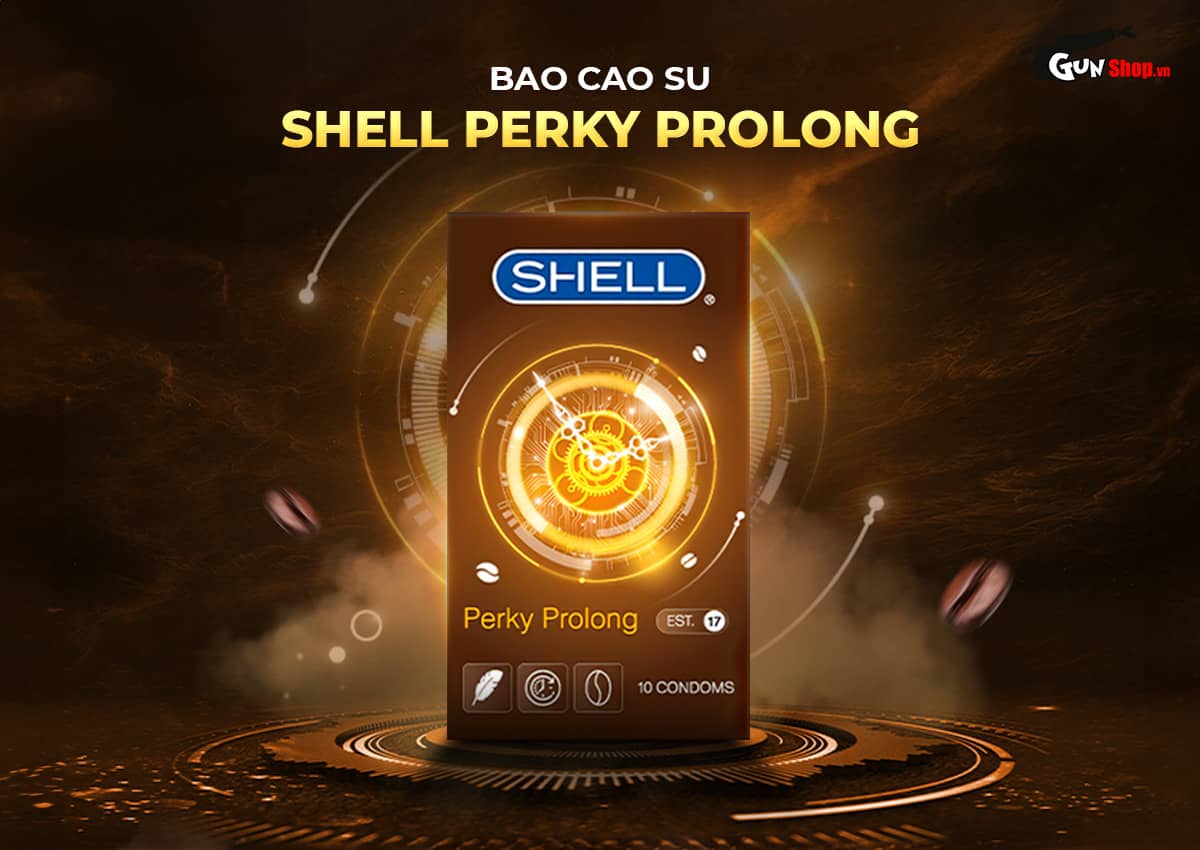 Bao cao su Shell Perky Prolong – Hộp 10 cái chính hãng tại Gunshop
