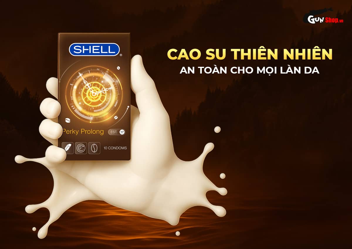 Bao cao su Shell Perky Prolong – Hộp 10 cái chính hãng tại Gunshop