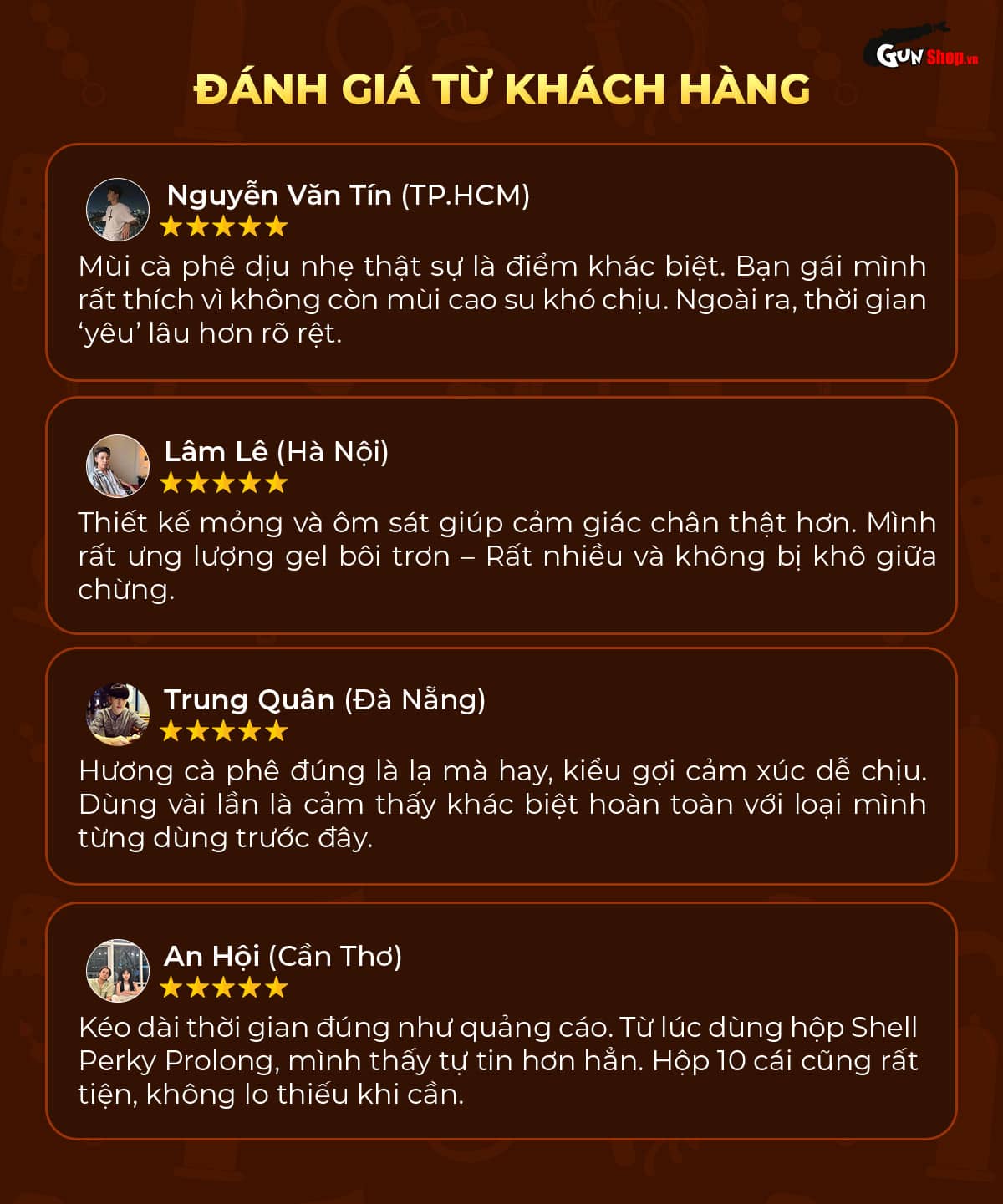 Bao cao su Shell Perky Prolong – Hộp 10 cái đánh giá từ khách hàng