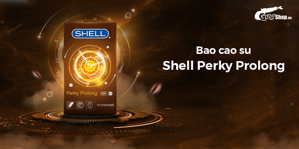 Bao cao su Shell Perky Prolong - Hộp 10 cái cao cấp giá rẻ tại Gunshop