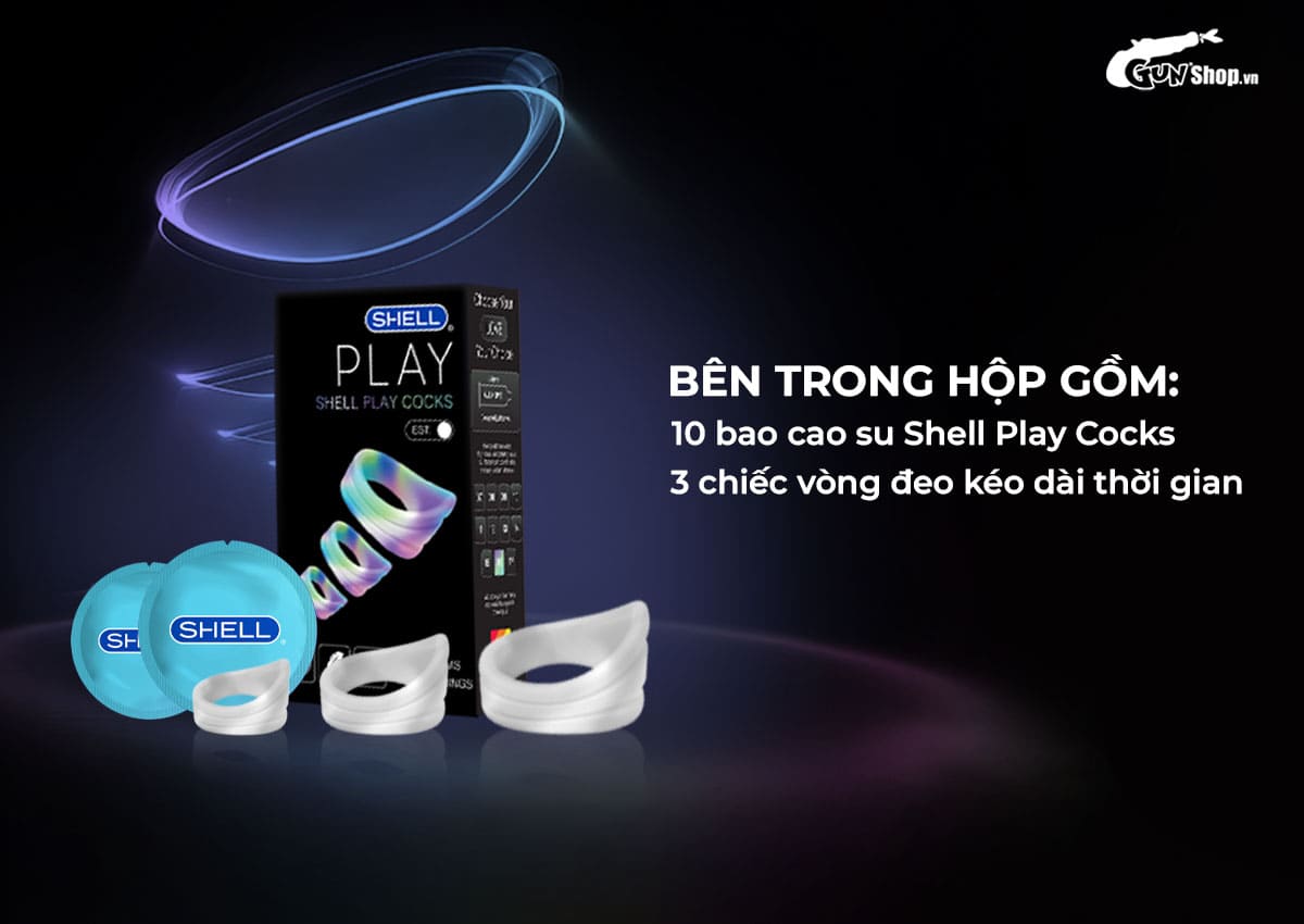 Bên trong hộp bao cao su Shell Play Cocks có gì?