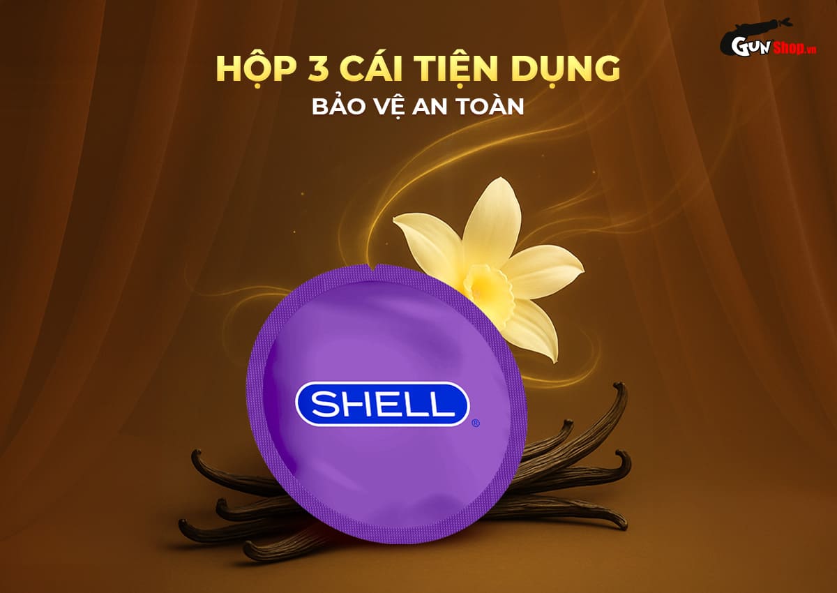 Bao cao su Shell Sensitive Prolong - Hộp 3 cái chính hãng tại Gunshop