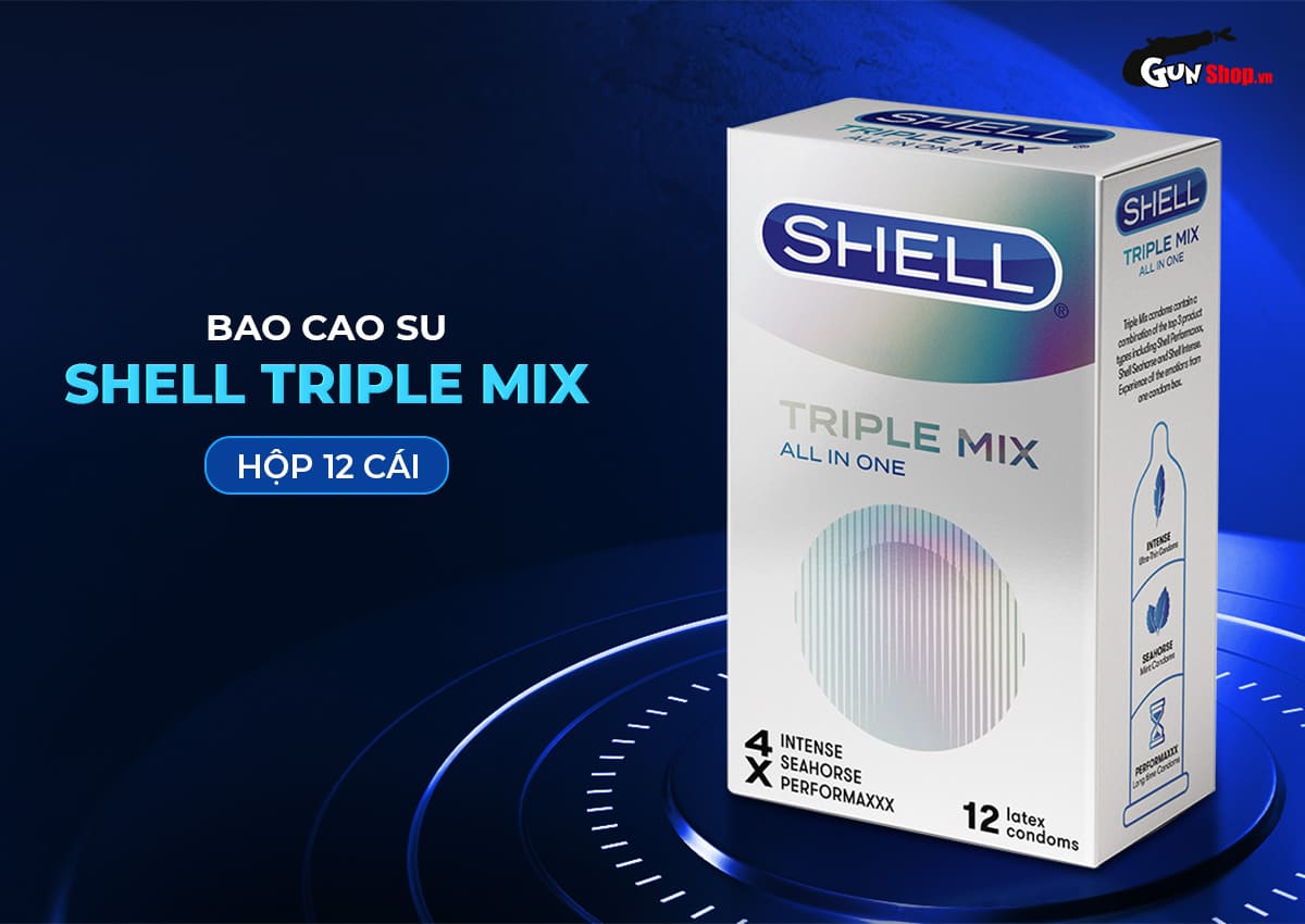 Bao cao su Shell Triple Mix chính hãng tại Gunshop.vn