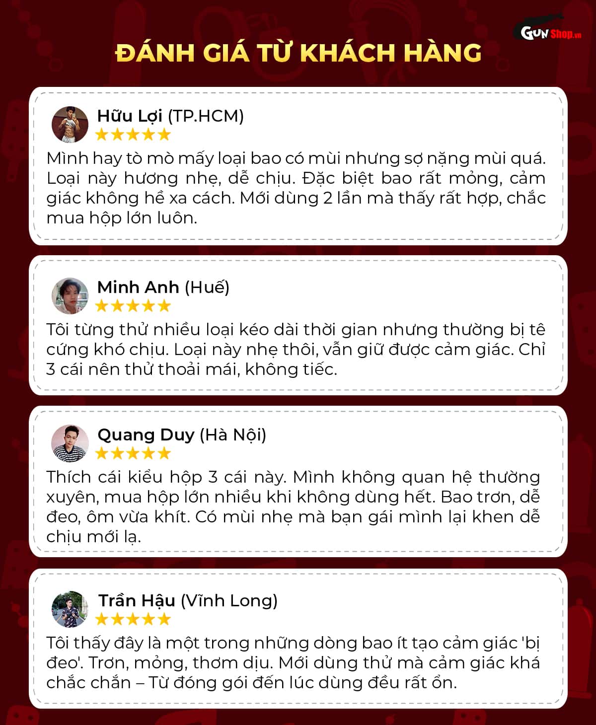 Bao cao su Shell Tropical Prolong - Hộp 3 cái đánh giá từ khách hàng