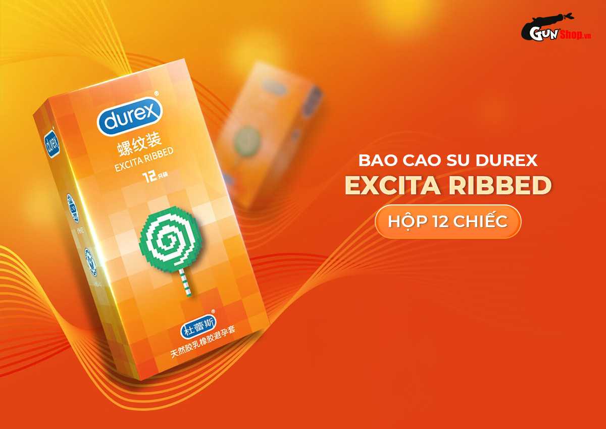 Bao cao su Durex Excita Ribbed chính hãng tại Gunshop