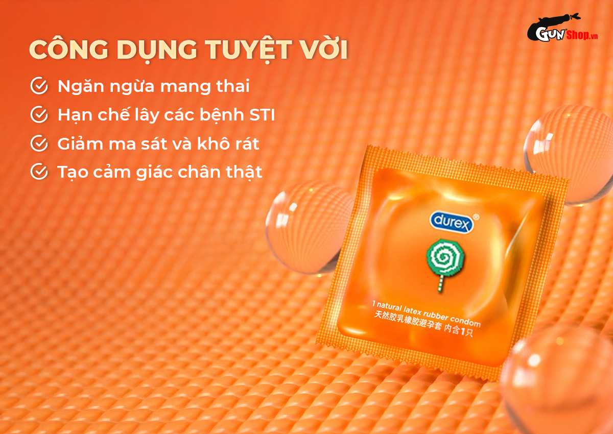 Công dụng của bao cao su gân nổi Durex Excita Ribbed