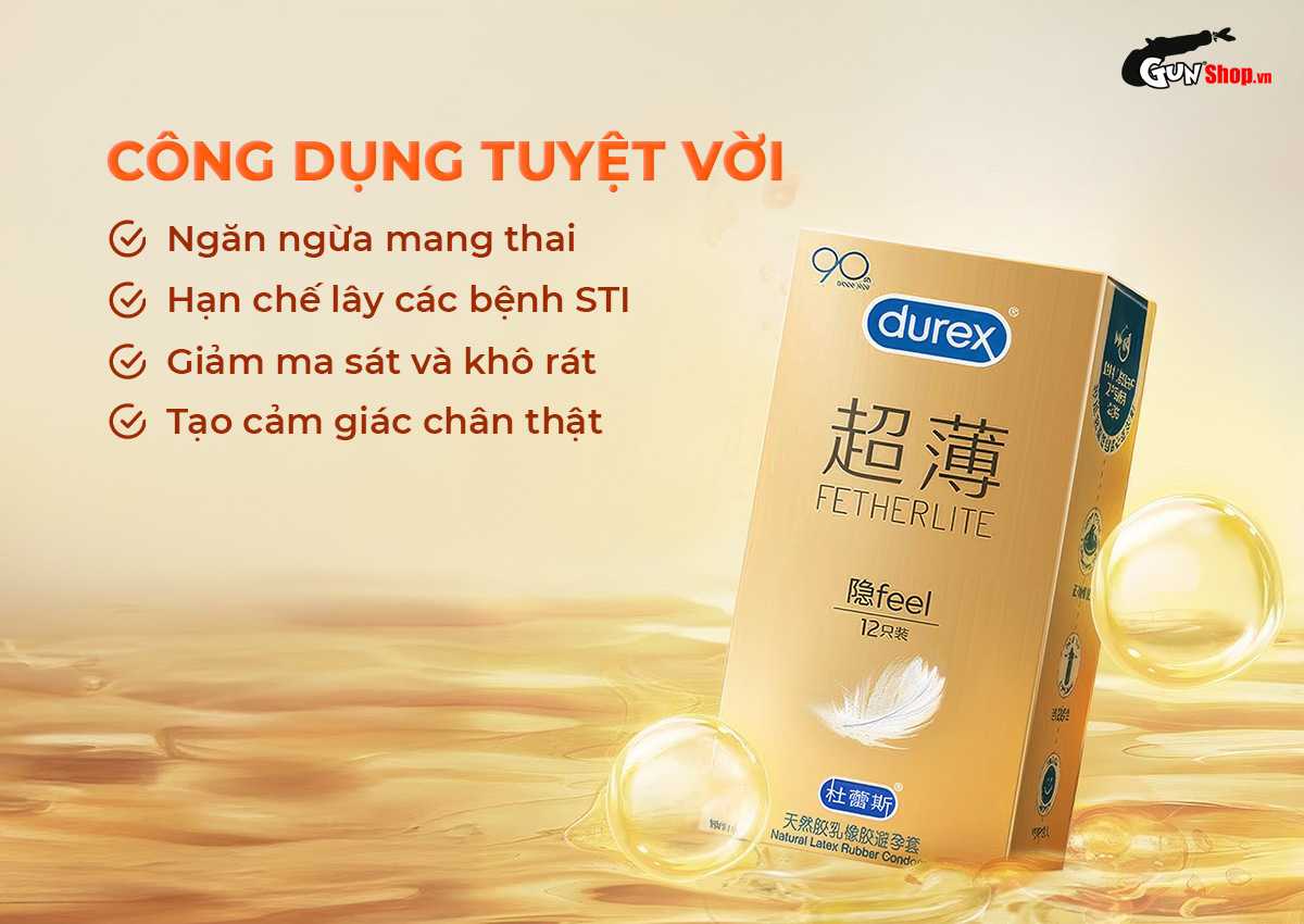 Công dụng của bao cao su Durex Fetherlite Feel