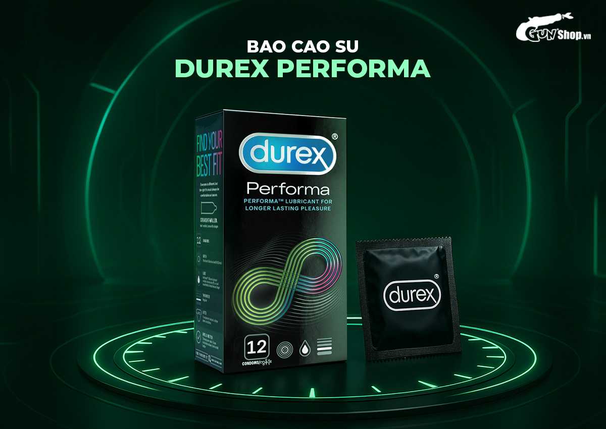 Bao cao su Durex Performa cao cấp chính hãng giá tốt tại Gunshop