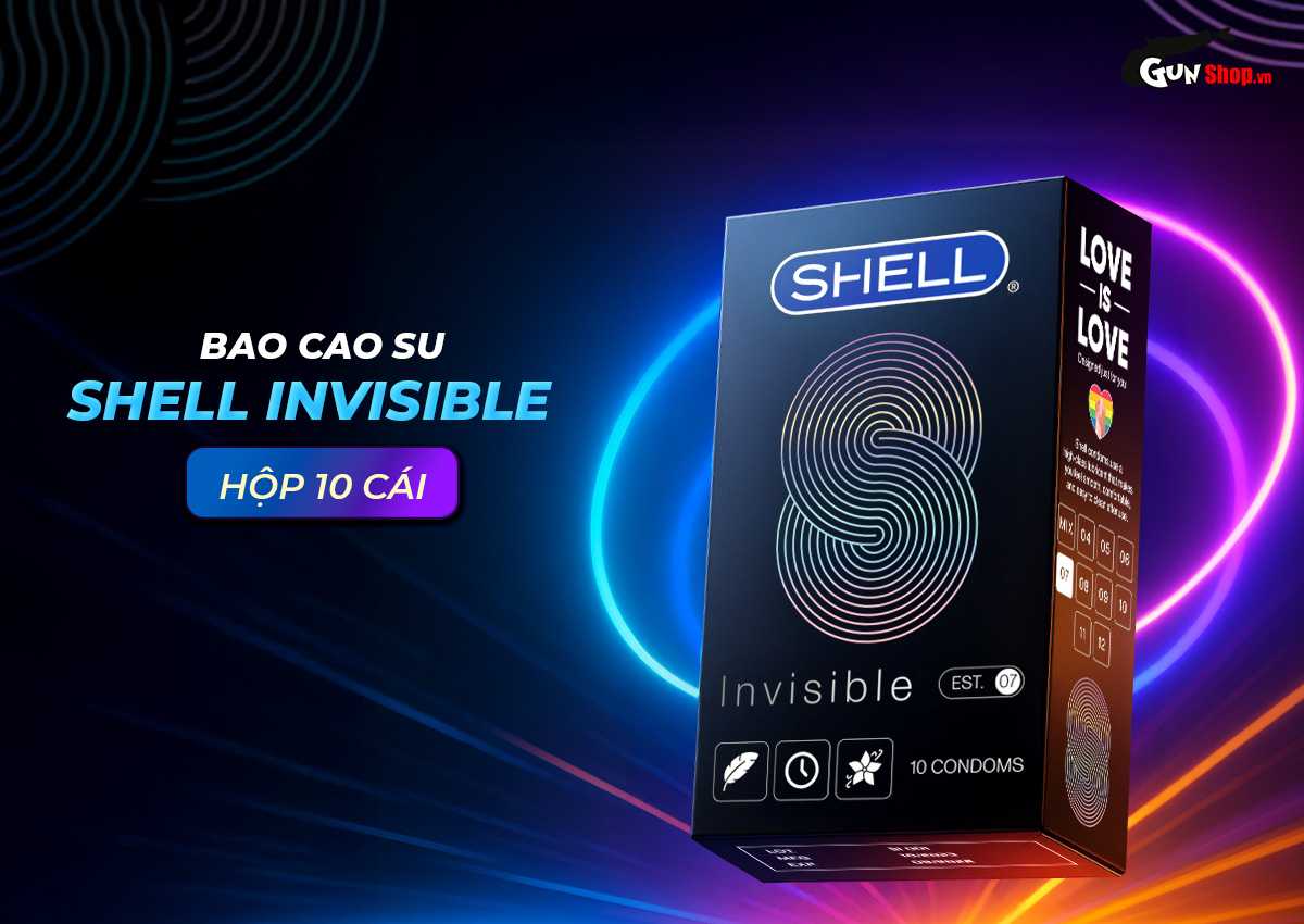 Bao cao su Shell Invisible - Hộp 10 cái chính hãng tại Gunshop