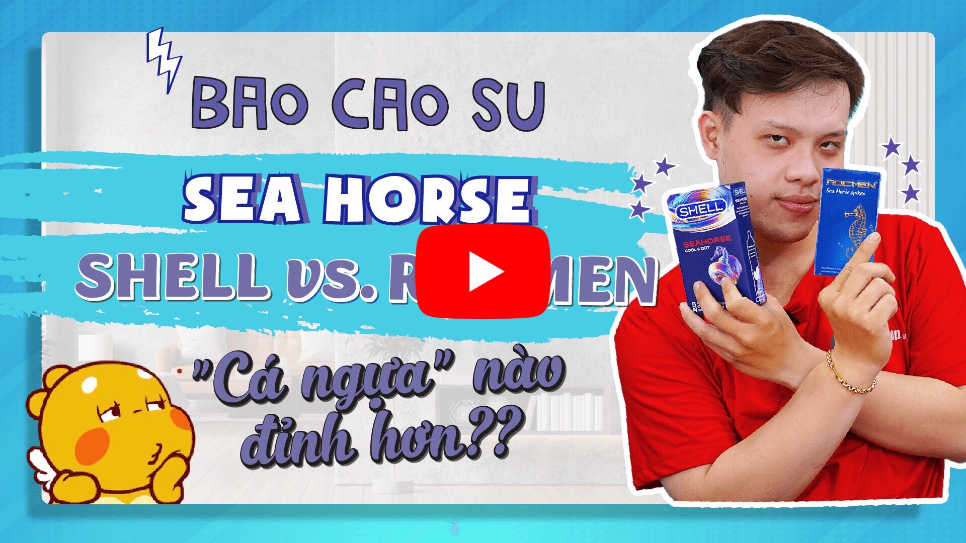 Bao cao su Brazil Rocmen Sea Horse Spikes vs SHELL Sehorse 