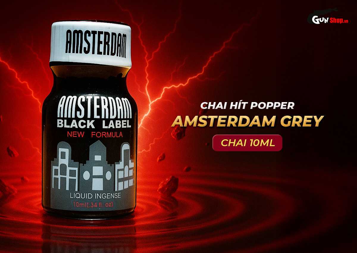 chai hít tăng khoái cảm Popper Amsterdam Grey chính hãng tại Gunshop