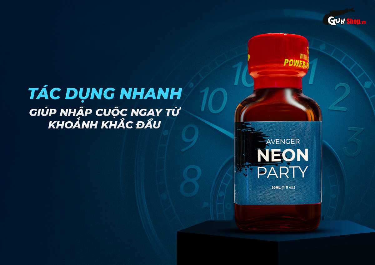 chai hít Popper Avenger Neon Party Blue chính hãng tại Gunshop